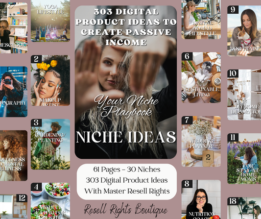 303 Digital Product Ideas to Create Passive Income - Your Niche Playbook