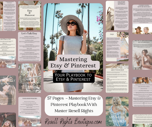 Etsy & Pinterest Mastery Playbook -  Digital Ebook with Master Resell Rights