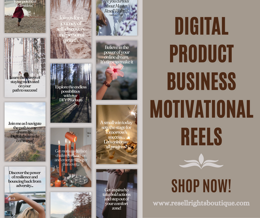 Motivational Reels for Digital Products Business with Master Resell Rights