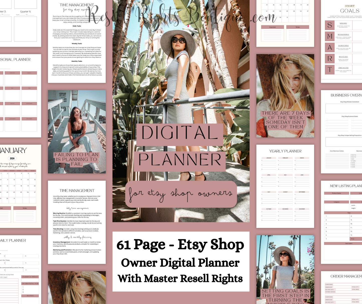 Etsy Shop Owner's Digital Planner Ebook (61 Pages) With Master Resell Rights