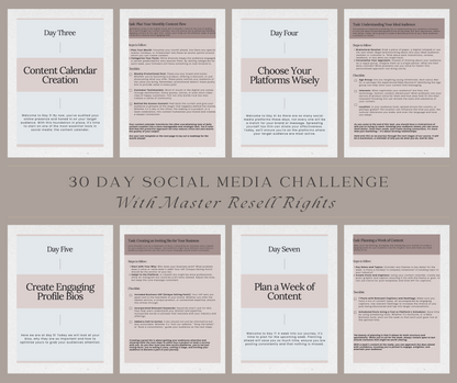 30 Day Social Media Challenge